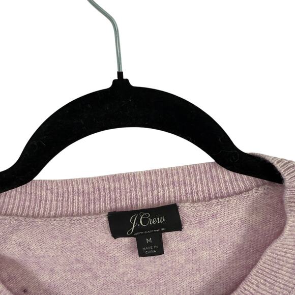 J Crew Cashmere Slim Fit Crewneck Sweater Lavender Purple Capsole Womens Medium - Picture 4 of 7